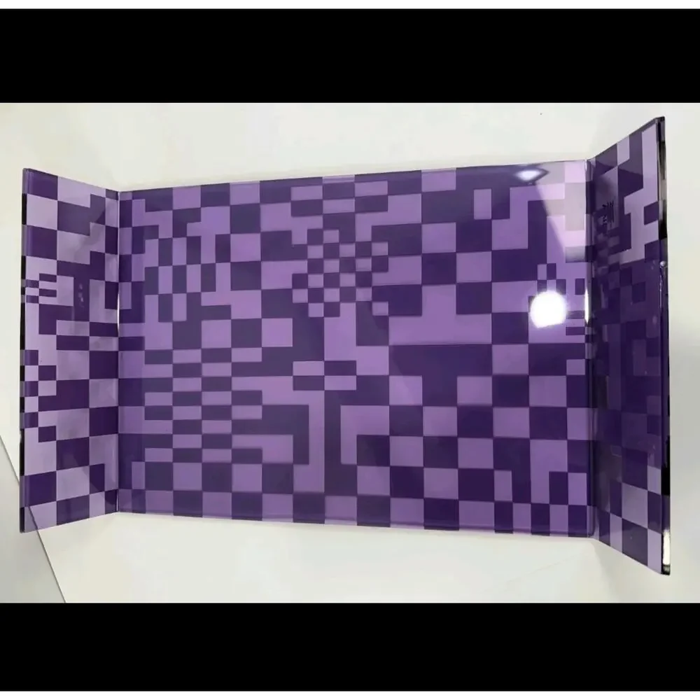 Vivitar Acrylic Laptop Portable Desk Stand-Purple Check-Car/Travel/Bed-NEW